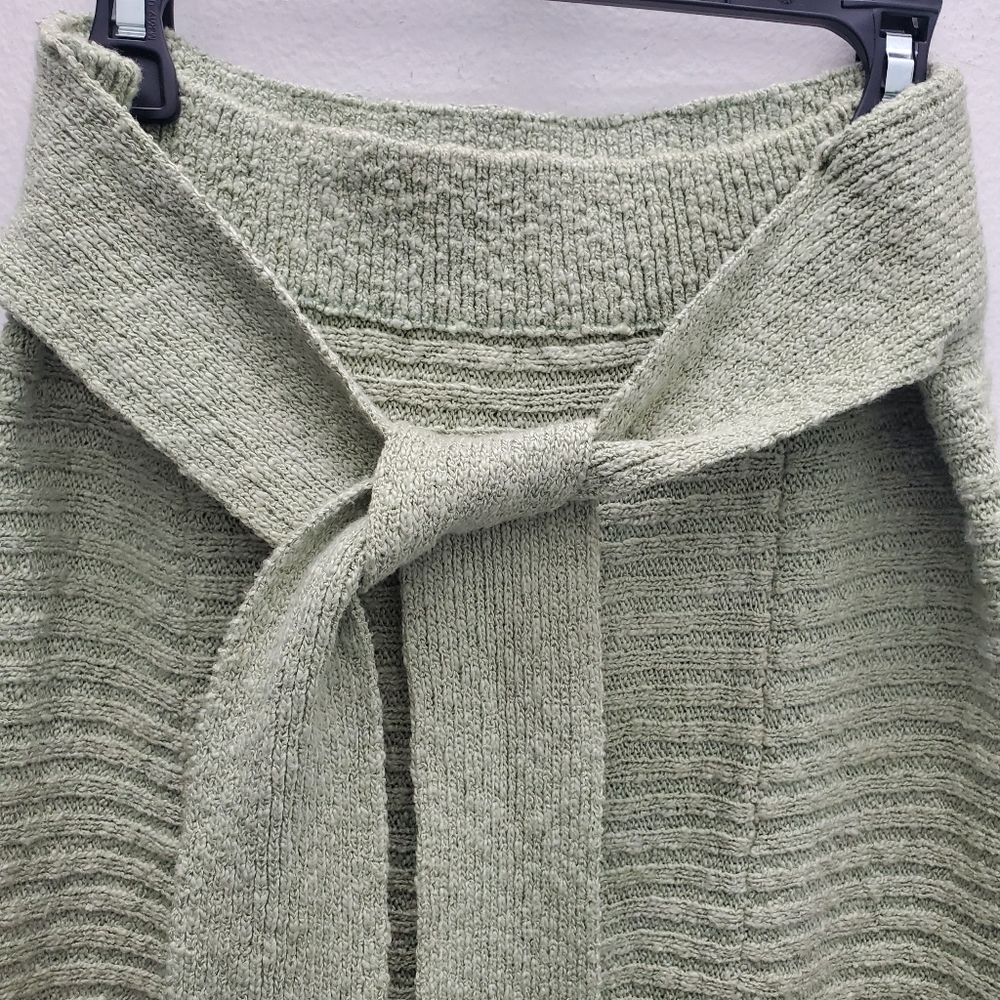 Free People Knit Maxi Skirt "Claudia" Front Slit Mint Green Size S - EUC! - Picture 4 of 12